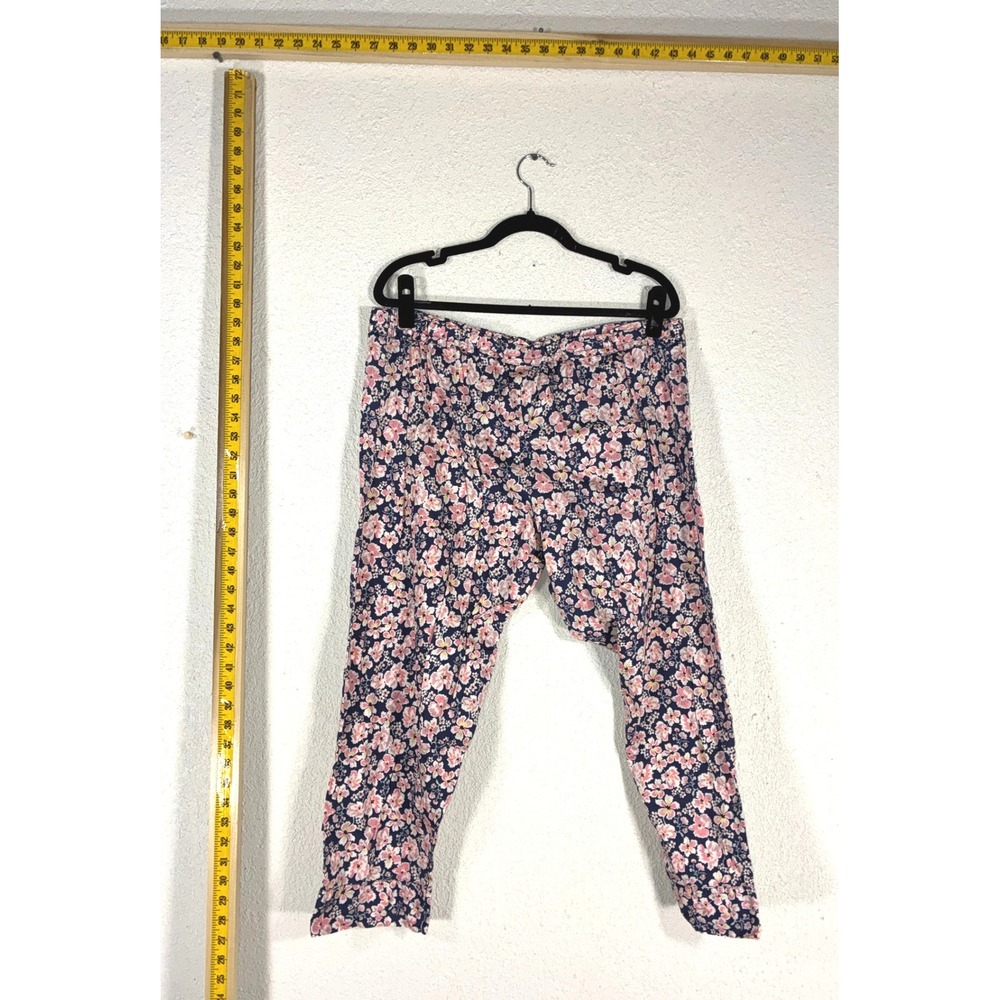 Floral Pink and Navy Women's Pajama Set - Picture 4 of 10